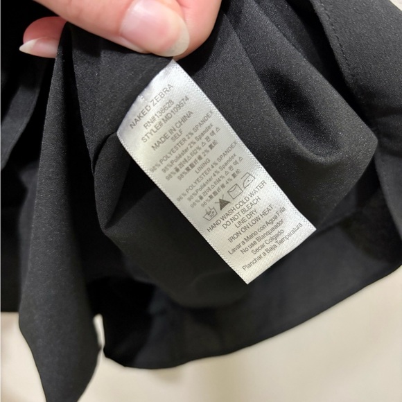 Naked Zebra Semi Formal Ruffle Tank Relaxed Fit Mini Dress Black - Picture 9 of 10